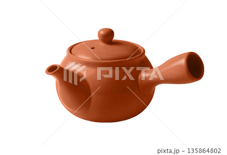 急須 お茶 イラスト リアル 135864802