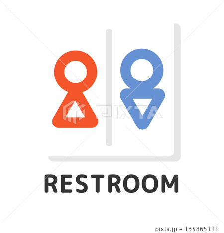 トイレマーク イラスト(Restroom) トイレマーク イラスト(Restroom) 135865111