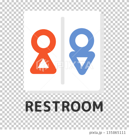 トイレマーク イラスト(Restroom) トイレマーク イラスト(Restroom) 135865111