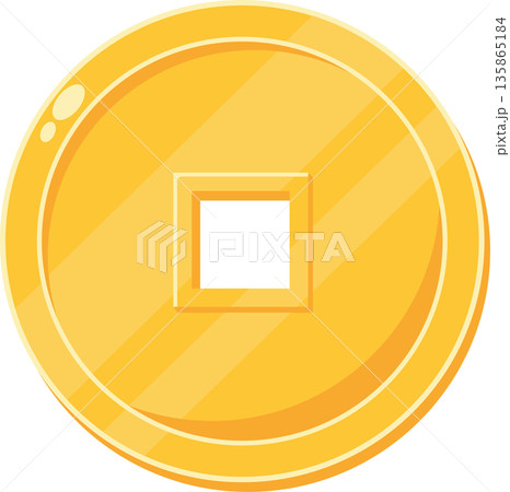 Chinese Gold Coin with Square Hole 135865184