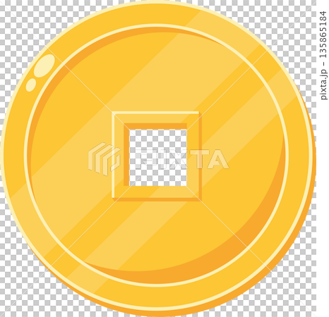 Chinese Gold Coin with Square Hole 135865184