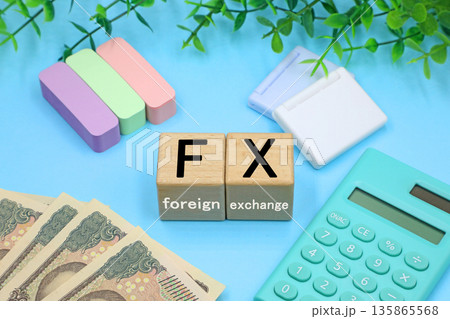 FXと書かれたブロック FXと書かれたブロック 135865568
