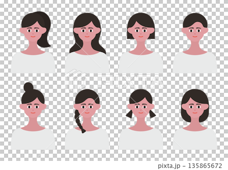 簡單的女性插畫集 135865672