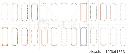 和風の縦長フレームセット一覧 135865828