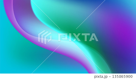 Abstract bright liquid fluid gradient waves futuristic background 135865900