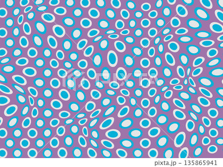 Blue and violet refracted curved circles dots abstract background Blue and violet refracted curved circles dots abstract background 135865941