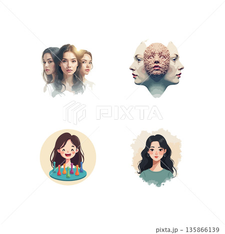 A set of vector icons representing eco-friendly lifestyle choices, including recycling, healthy eating, and renewable energy. A set of vector icons representing eco-friendly lifestyle choices, including recycling, healthy eating, and renewable energy. 135866139