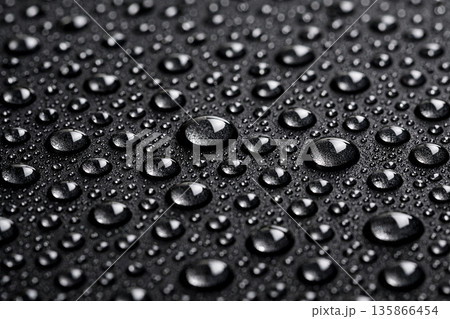 Screenshot of dark water droplet texture thumbnails with numbered labels and varied moody gradient lighting across backgrounds. 135866454