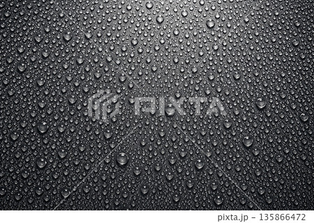 Screenshot of dark water droplet texture thumbnails with numbered labels and varied moody gradient lighting across backgrounds. 135866472