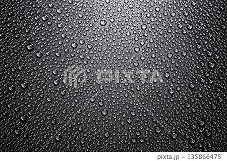 Screenshot of dark water droplet texture thumbnails with numbered labels and varied moody gradient lighting across backgrounds. 135866475