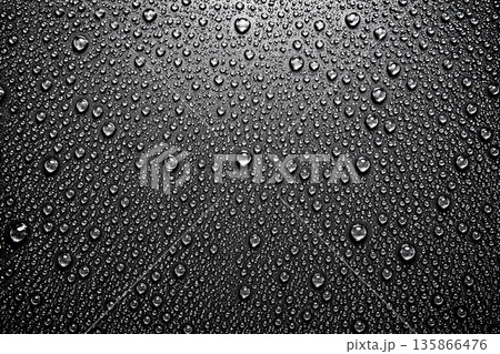 Water droplets on dark cover background. Wallpaper and cover background concept. Water droplets on dark cover background. Wallpaper and cover background concept. 135866476