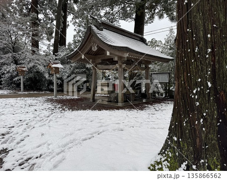 雪の境内(撮影地:金劔宮 ※石川県白山市、撮影時期:1月) 雪の境内(撮影地:金劔宮 ※石川県白山市、撮影時期:1月) 135866562