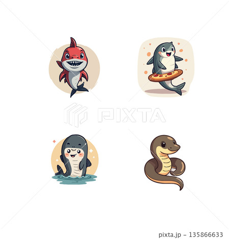 Collection of charming cartoon illustrations featuring nature, family moments, and musical expression. Perfect for various creative projects. 135866633