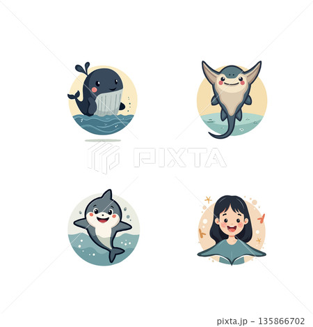 A charming sticker set featuring a variety of delightful illustrations, including exotic fruits, a cozy hat, a sweet strawberry, and a whimsical spiral staircase. 135866702