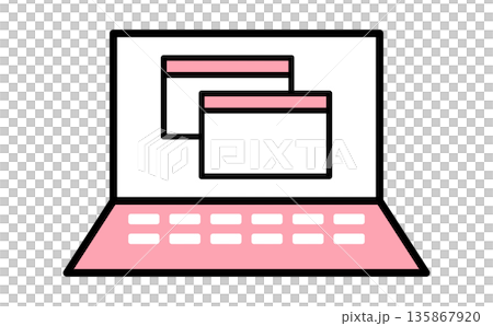 PC 圖示,重疊的視窗螢幕代表商業應用程式 PC 圖示,重疊的視窗螢幕代表商業應用程式 135867920
