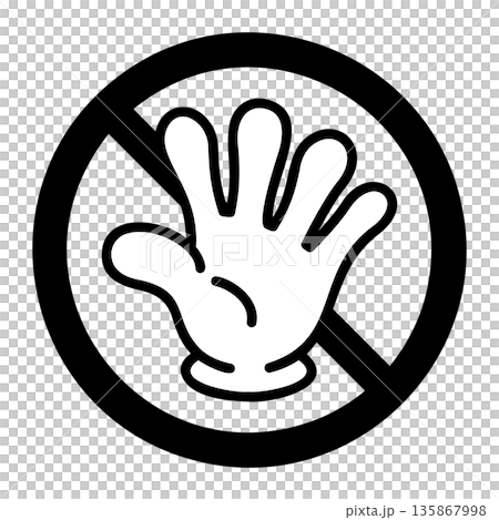 Palm warning mark vector material Palm warning mark vector material 135867998