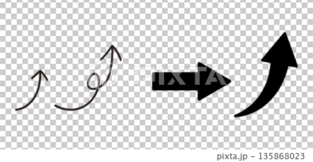 簡單的手繪箭頭圖示集 簡單的手繪箭頭圖示集 135868023