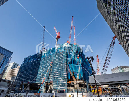 日本一高いビルとなる Torch Tower の建設現場(2026年1月撮影) 日本一高いビルとなる Torch Tower の建設現場(2026年1月撮影) 135868922