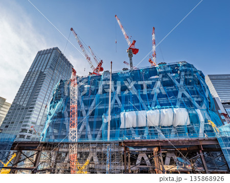 日本一高いビルとなる Torch Tower の建設現場(2026年1月撮影) 日本一高いビルとなる Torch Tower の建設現場(2026年1月撮影) 135868926