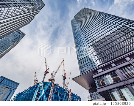 日本一高いビルとなる Torch Tower の建設現場(2026年1月撮影) 日本一高いビルとなる Torch Tower の建設現場(2026年1月撮影) 135868929