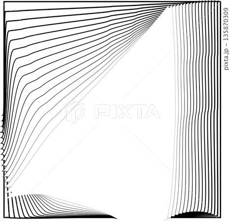 Squares with rotating radial. Design element for logo, prints, template 135870309