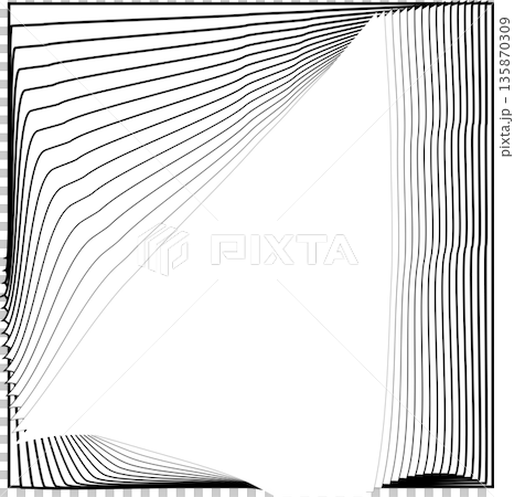 Squares with rotating radial. Design element for logo, prints, template 135870309