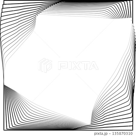 Squares with rotating radial. Design element for logo, prints, template Squares with rotating radial. Design element for logo, prints, template 135870310