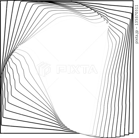 Squares with rotating radial. Design element for logo, prints, template Squares with rotating radial. Design element for logo, prints, template 135870311