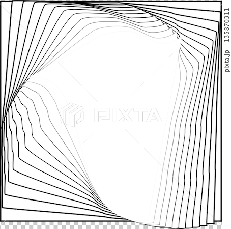 Squares with rotating radial. Design element for logo, prints, template Squares with rotating radial. Design element for logo, prints, template 135870311