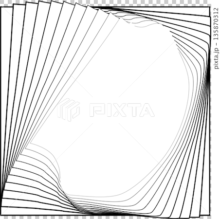 Squares with rotating radial. Design element for logo, prints, template Squares with rotating radial. Design element for logo, prints, template 135870312