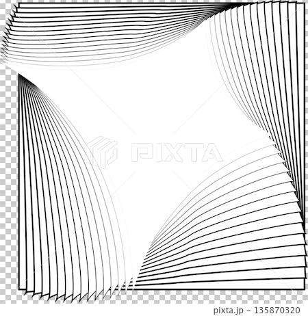 Squares with rotating radial. Design element for logo, prints, template Squares with rotating radial. Design element for logo, prints, template 135870320