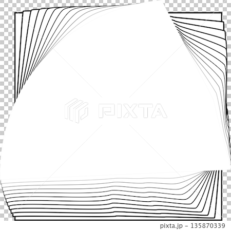 Squares with rotating radial. Design element for logo, prints, template 135870339