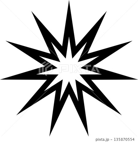 Star bold shape. Element geometric 135870554