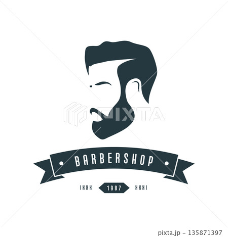 Stylized bearded man icon representing 135871397