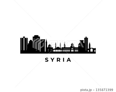 Vector Syria skyline. Travel Syria famous landmarks.  135871399