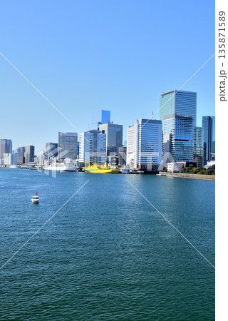東京港 築地大橋から見る竹芝桟橋 旅客ターミナル 東京港 築地大橋から見る竹芝桟橋 旅客ターミナル 135871589