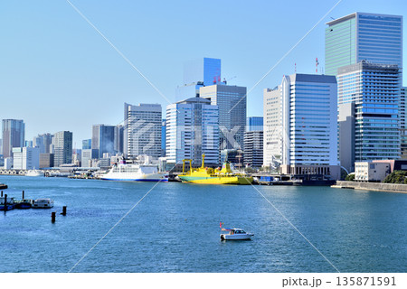 東京港　築地大橋から見る竹芝桟橋　旅客ターミナル 135871591