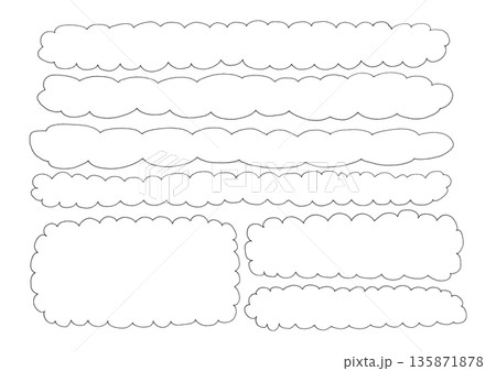 モクモクした雲の手描きイラスト2 モクモクした雲の手描きイラスト2 135871878