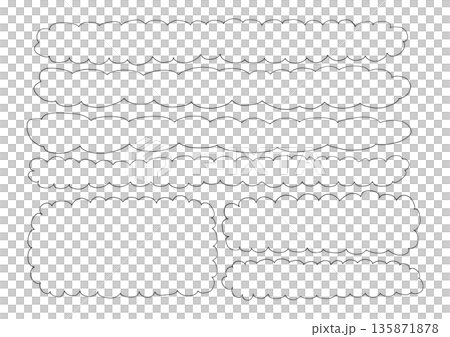 モクモクした雲の手描きイラスト2 モクモクした雲の手描きイラスト2 135871878