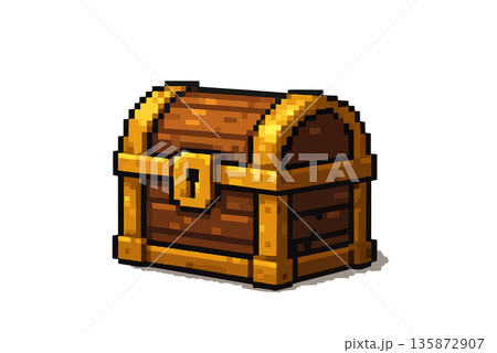 宝箱のピクセルアート。 135872907