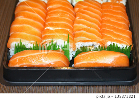 Salmon sushi Salmon sushi 135873821