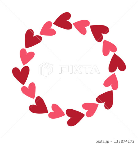 Hearts Circle Frame border and Hearts Background texture Copy space St Valentines Day greeting Hearts Circle Frame border and Hearts Background texture Copy space St Valentines Day greeting 135874172