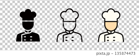 シェフや料理に関連したアイコン・ロゴマーク 135874473