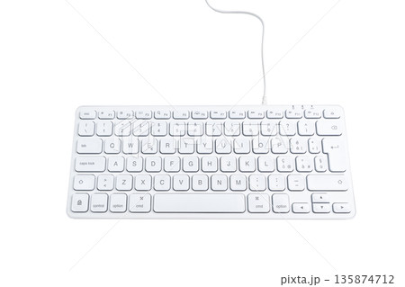 a white keyboard a white keyboard 135874712