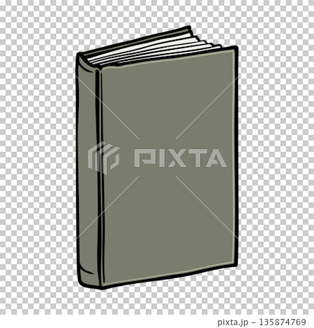 Soft green book or notebook isolated without background. 135874769