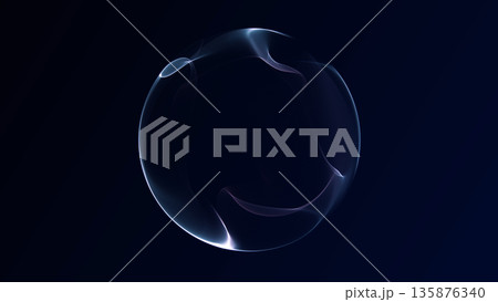 Minimalistic abstract gradient sphere with smooth grey and purple light flow on dark background, futuristic digital energy form for technology, science, innovation and modern visual design. Minimalistic abstract gradient sphere with smooth grey and purple light flow on dark background, futuristic digital energy form for technology, science, innovation and modern visual design. 135876340