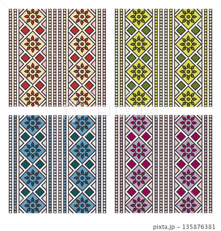 Collection of four tapestry or fabric patterns Collection of four tapestry or fabric patterns 135876381