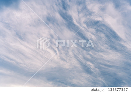Autumn Afternoon Sky Over Yuchi Nantou Taiwan Wispy Clouds. 135877537