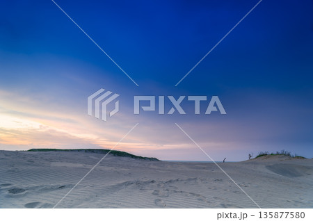 Dintouer Sandbank Taiwan Autumn Dusk Dreamy Sunset Sky. Dintouer Sandbank Taiwan Autumn Dusk Dreamy Sunset Sky. 135877580