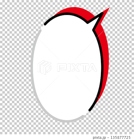 簡單的語音氣泡圖，橢圓形，垂直 135877725